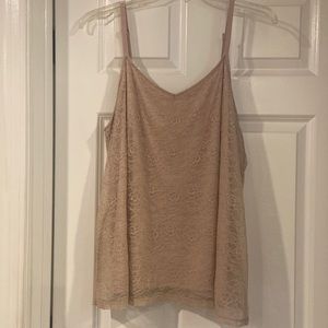 Torrid Cream Lace Tank